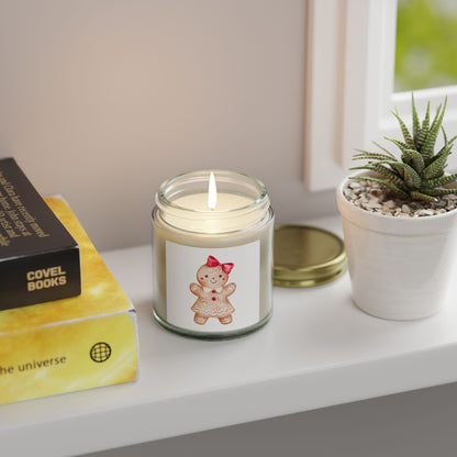 Gingerbread Girl Scented Candles, Coconut Apricot Wax (4oz, 9oz)