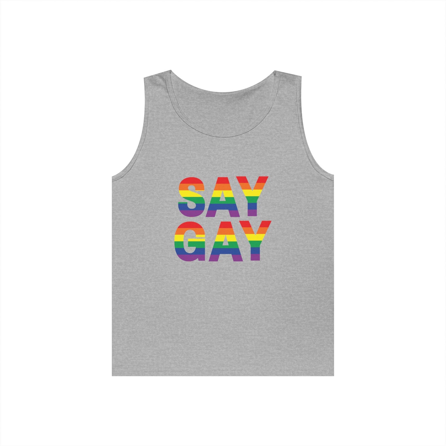 Say Gay Unisex Heavy Cotton Tank Top