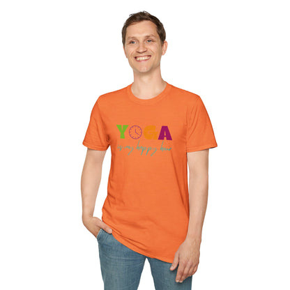 Yoga Is My Happy Hour Unisex Softstyle T-Shirt