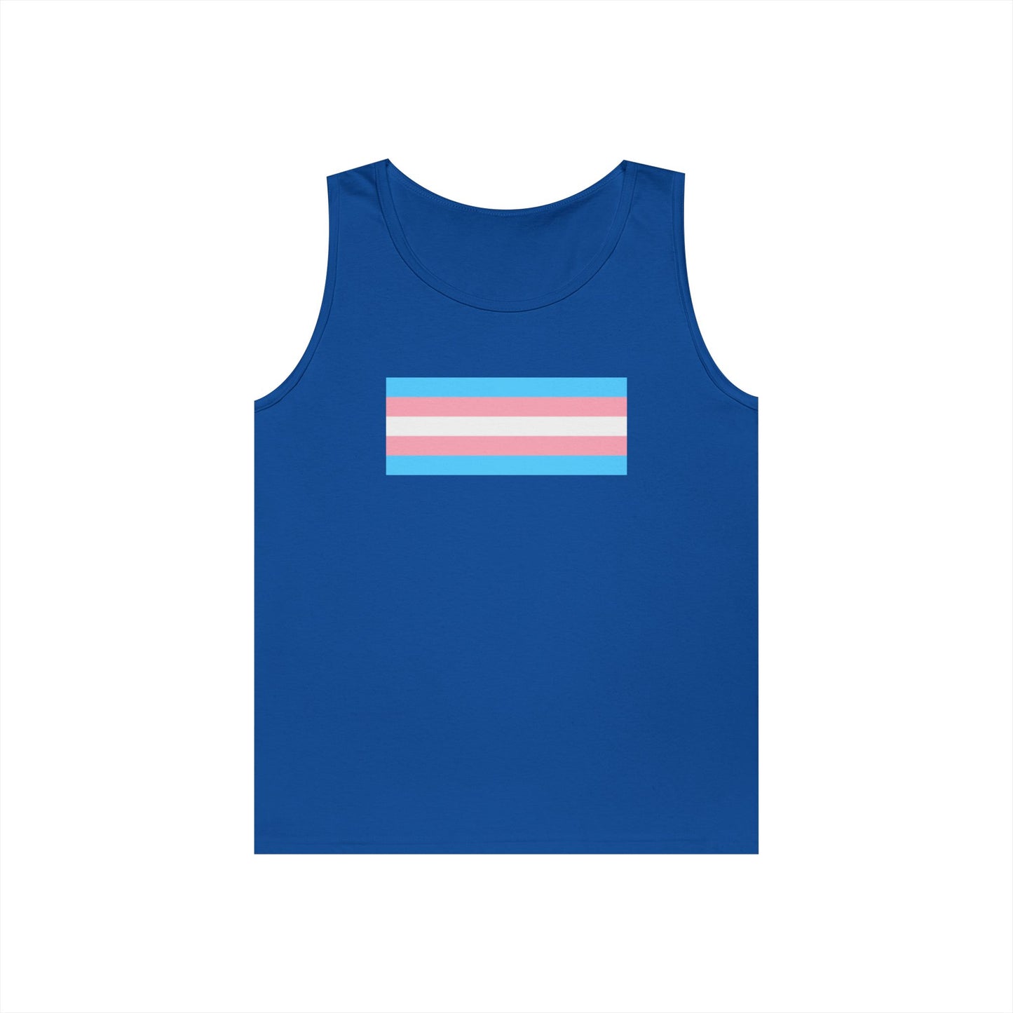 Trans Pride Flag Unisex Heavy Cotton Tank Top