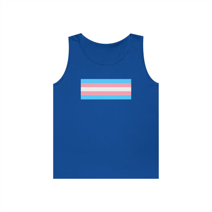 Trans Pride Flag Unisex Heavy Cotton Tank Top