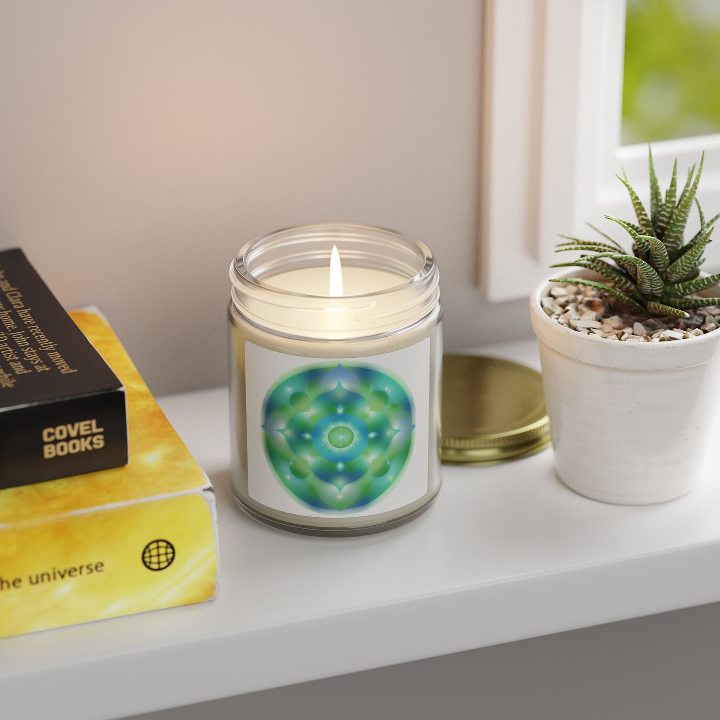 Dreamy Mandala Scented Candles, Coconut Apricot Wax (4oz, 9oz)