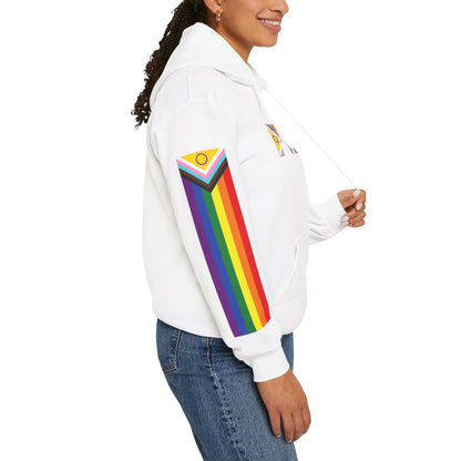 Inclusive Pride Flag Sleaves Unisex Heavy Blend™ Hooded Sweatshirt