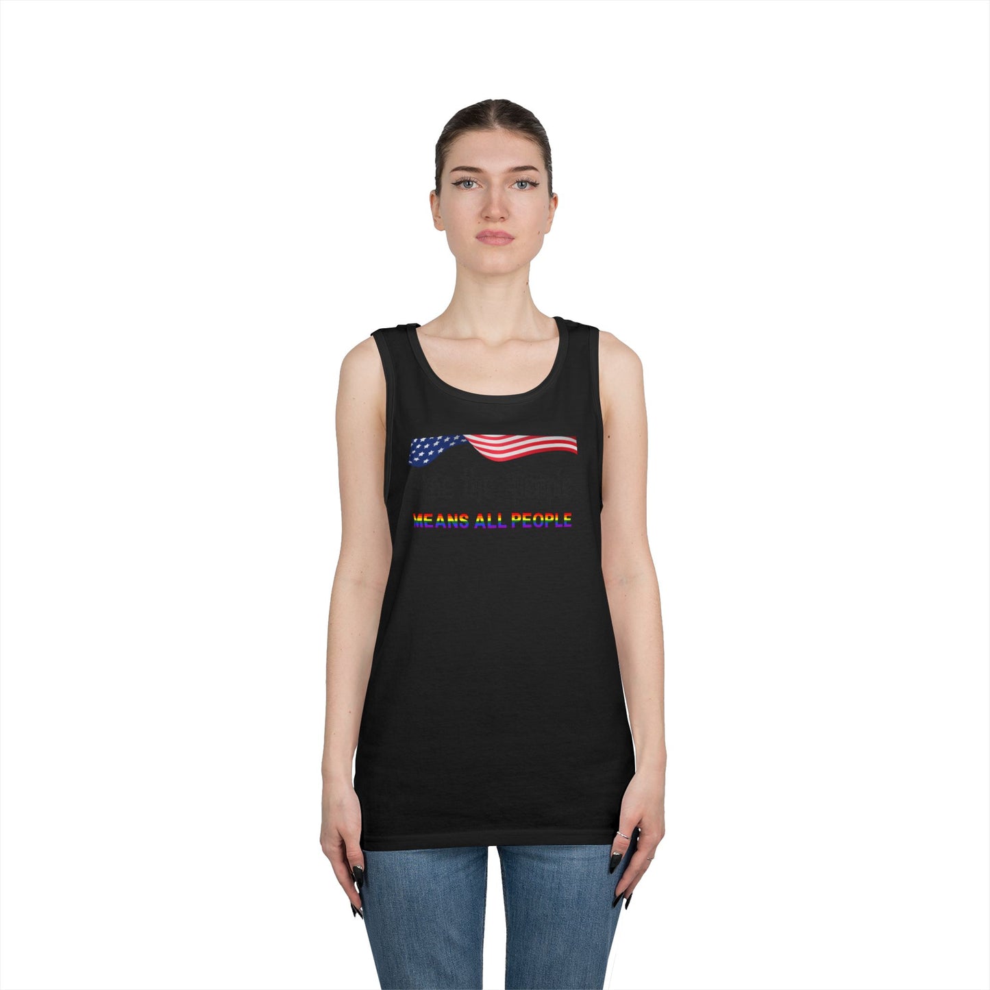We the People Means All People Unisex Heavy Cotton Tank Top