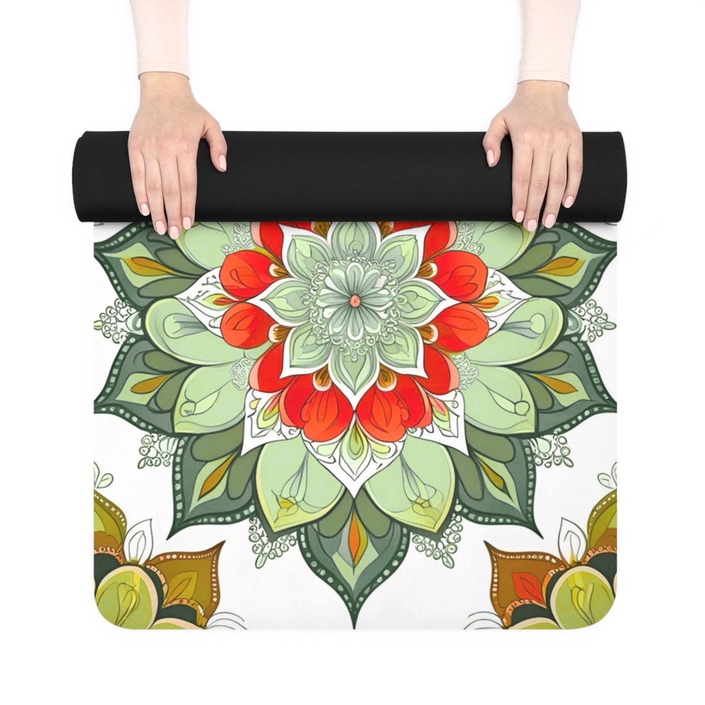 Floral Mandala Rubber Yoga Mat