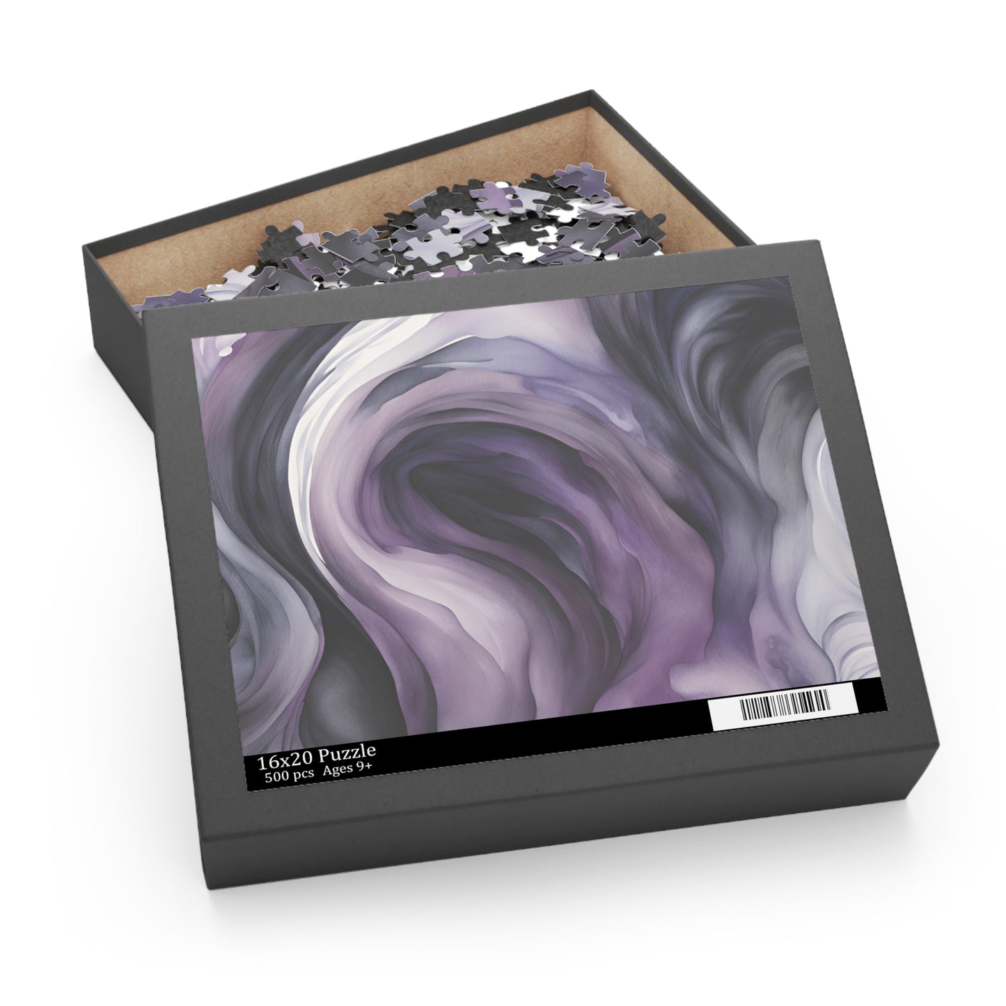 Dark Swirl Watercolor Puzzle (120, 252, 500-Piece)