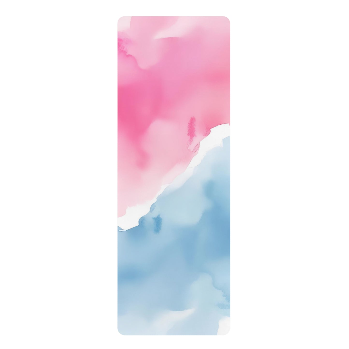 Trans Pride Watercolor Rubber Yoga Mat