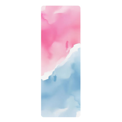 Trans Pride Watercolor Rubber Yoga Mat