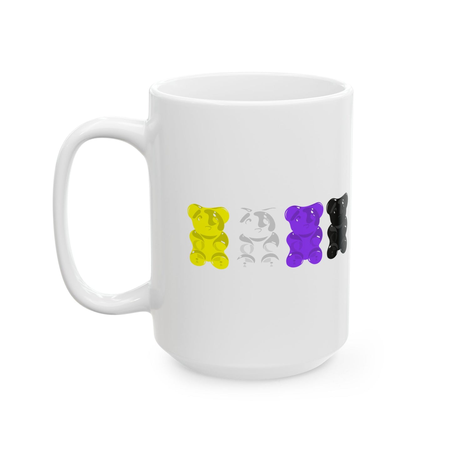 Nonbinary Pride Gummy Bears Coffee Mug (11oz/15oz)