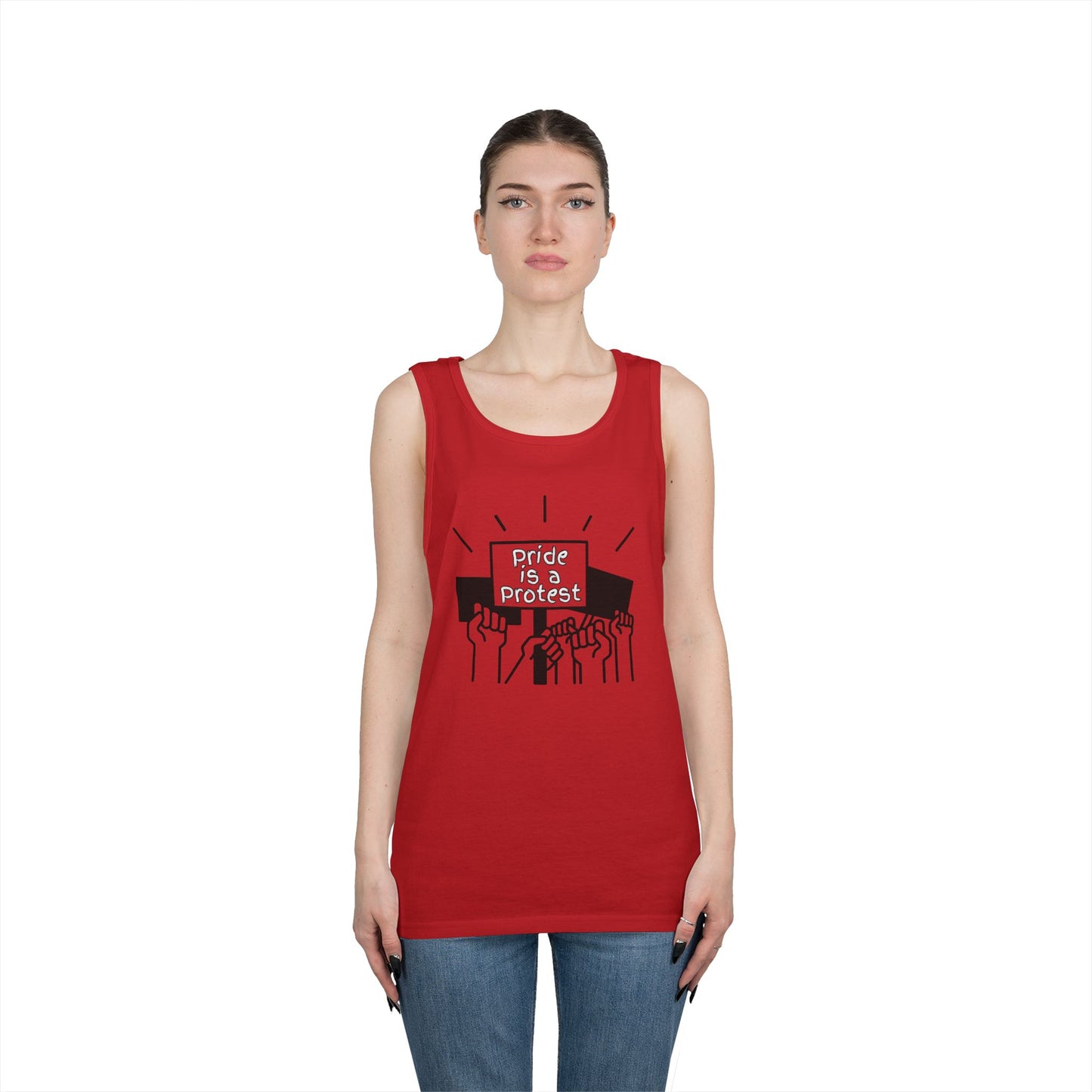 Pride Is A Protest Unisex Heavy Cotton Tank Top