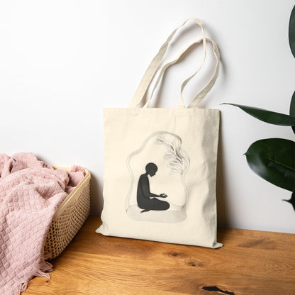 Mindful Meditation Cotton Canvas Tote Bag