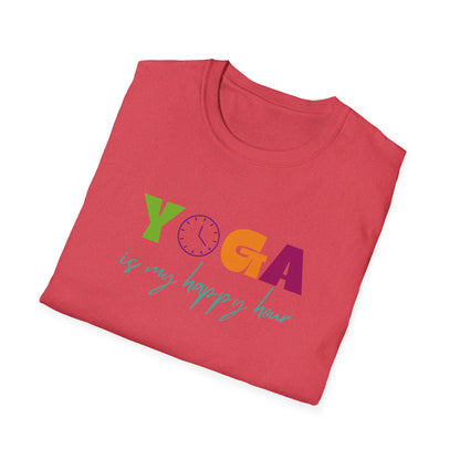 Yoga Is My Happy Hour Unisex Softstyle T-Shirt