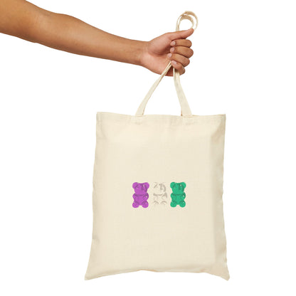 Genderqueer Pride Gummy Bears Canvas Tote