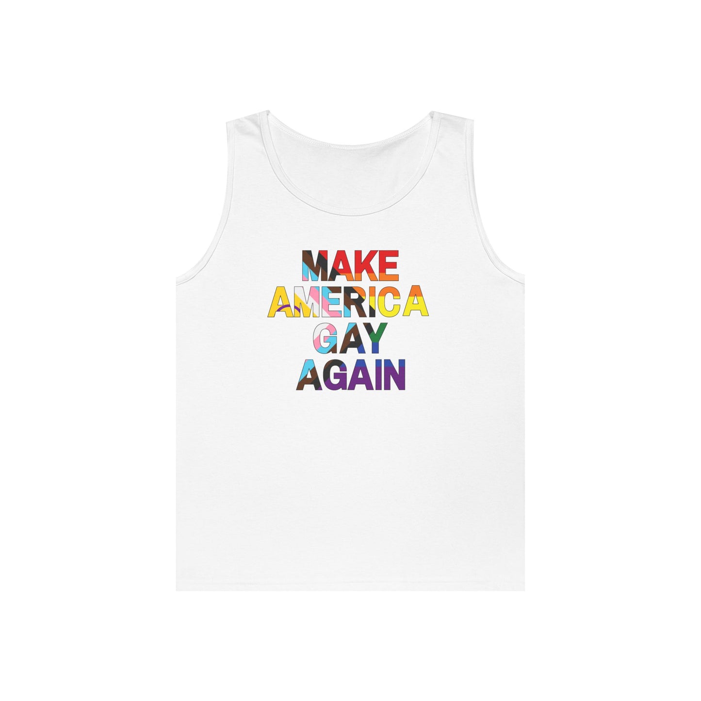 MAGA Make America Gay Again Unisex Heavy Cotton Tank Top