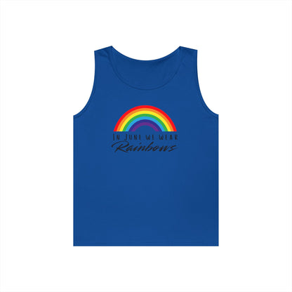 In June We Wear Rainbows Unisex Heavy Cotton Tank Top