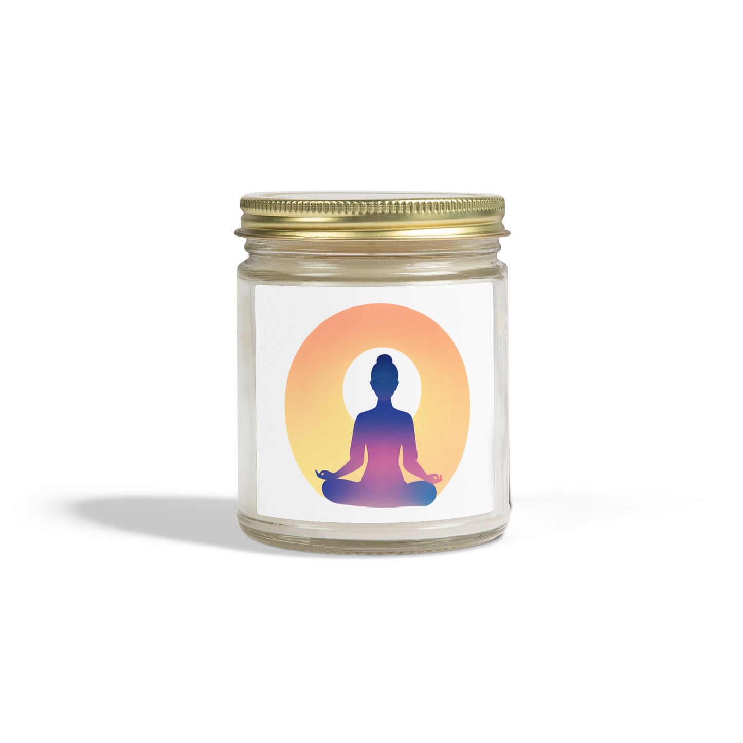 Yoga Sun Meditation Scented Candles, Coconut Apricot Wax (4oz, 9oz)