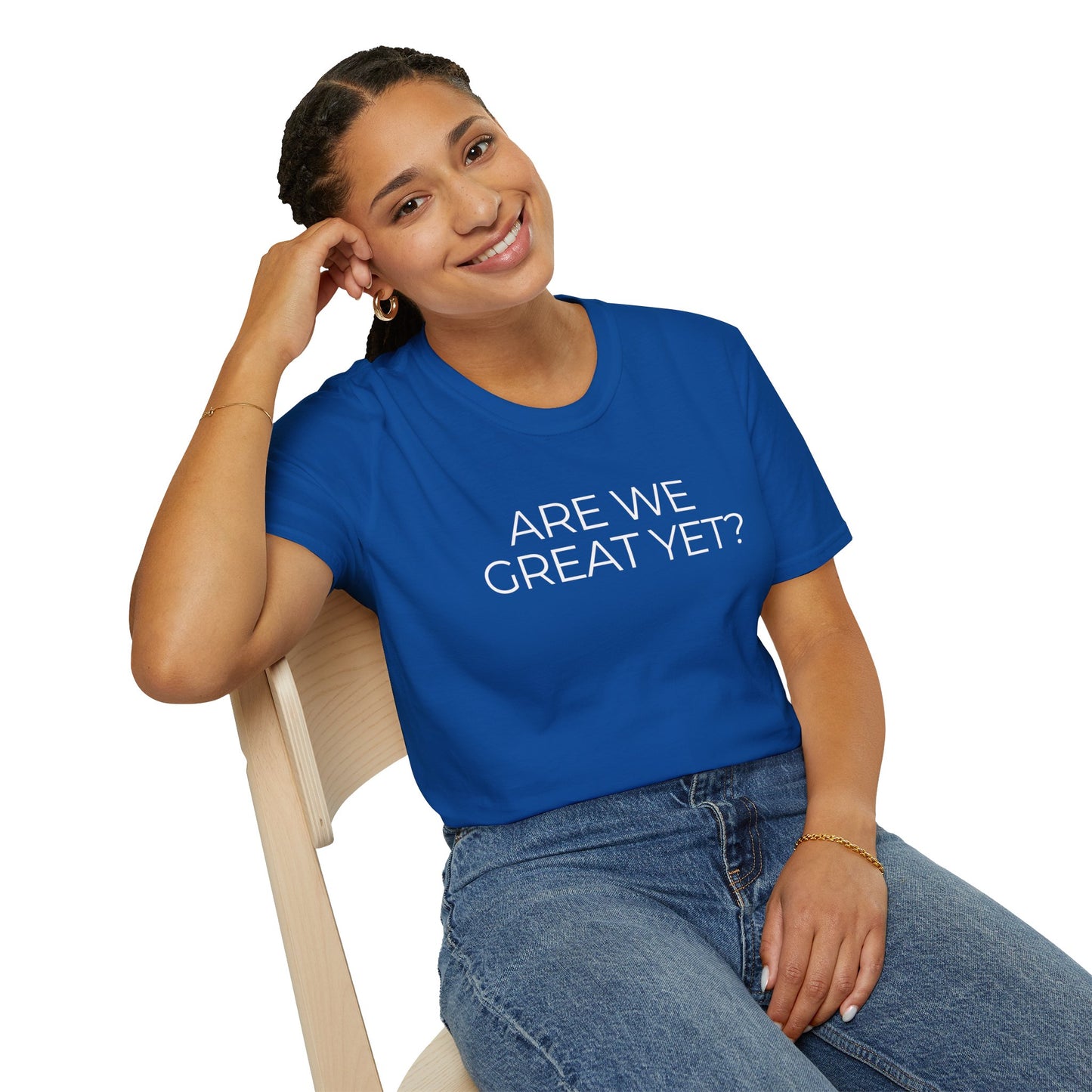 Are We Great Yet? Pride Unisex Softstyle T-Shirt