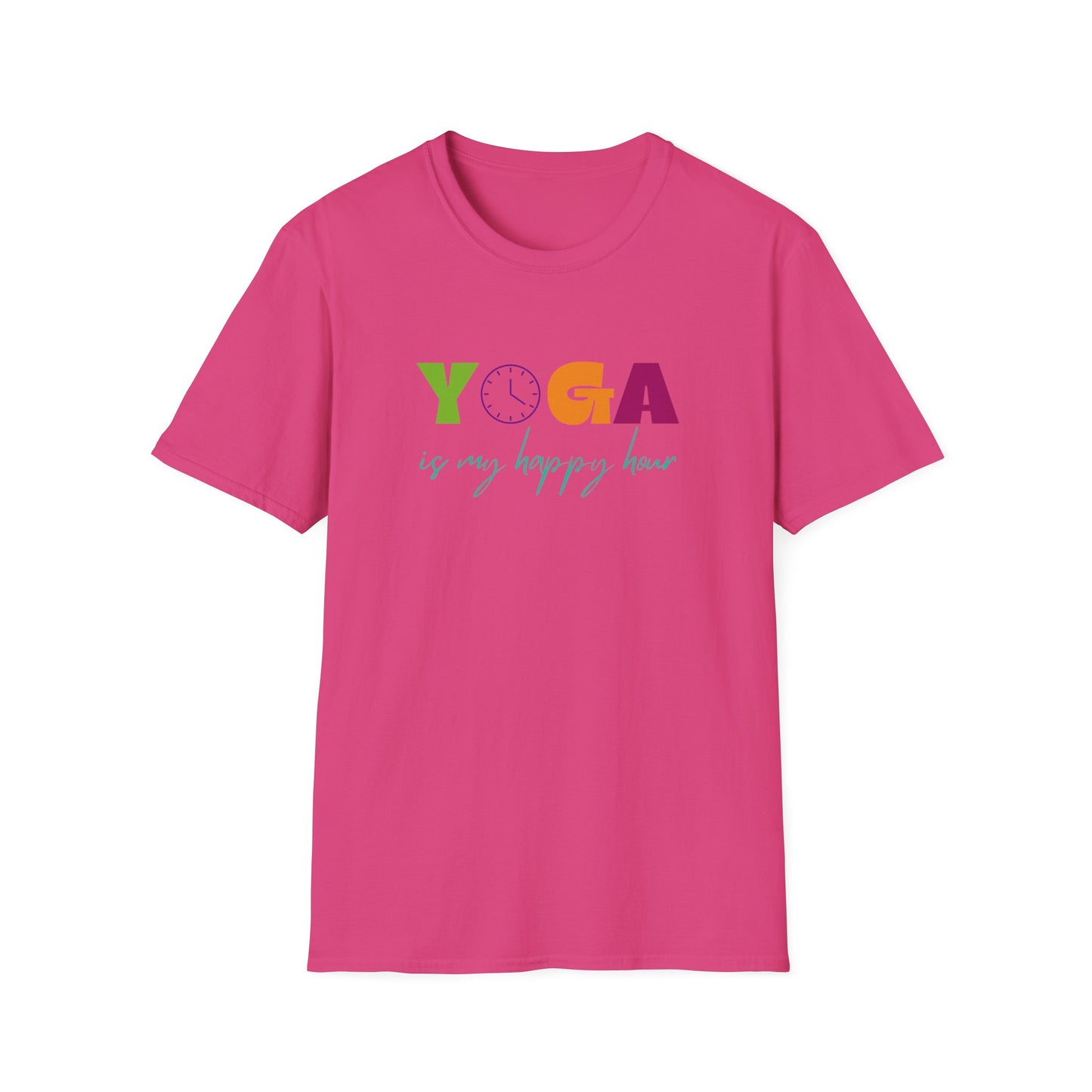 Yoga Is My Happy Hour Unisex Softstyle T-Shirt