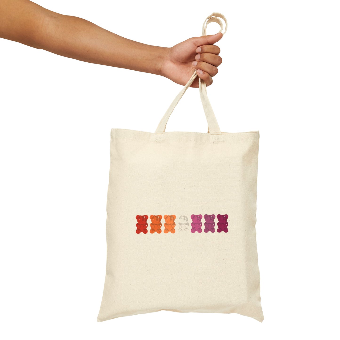 Lesbian Pride Gummy Bears Canvas Tote