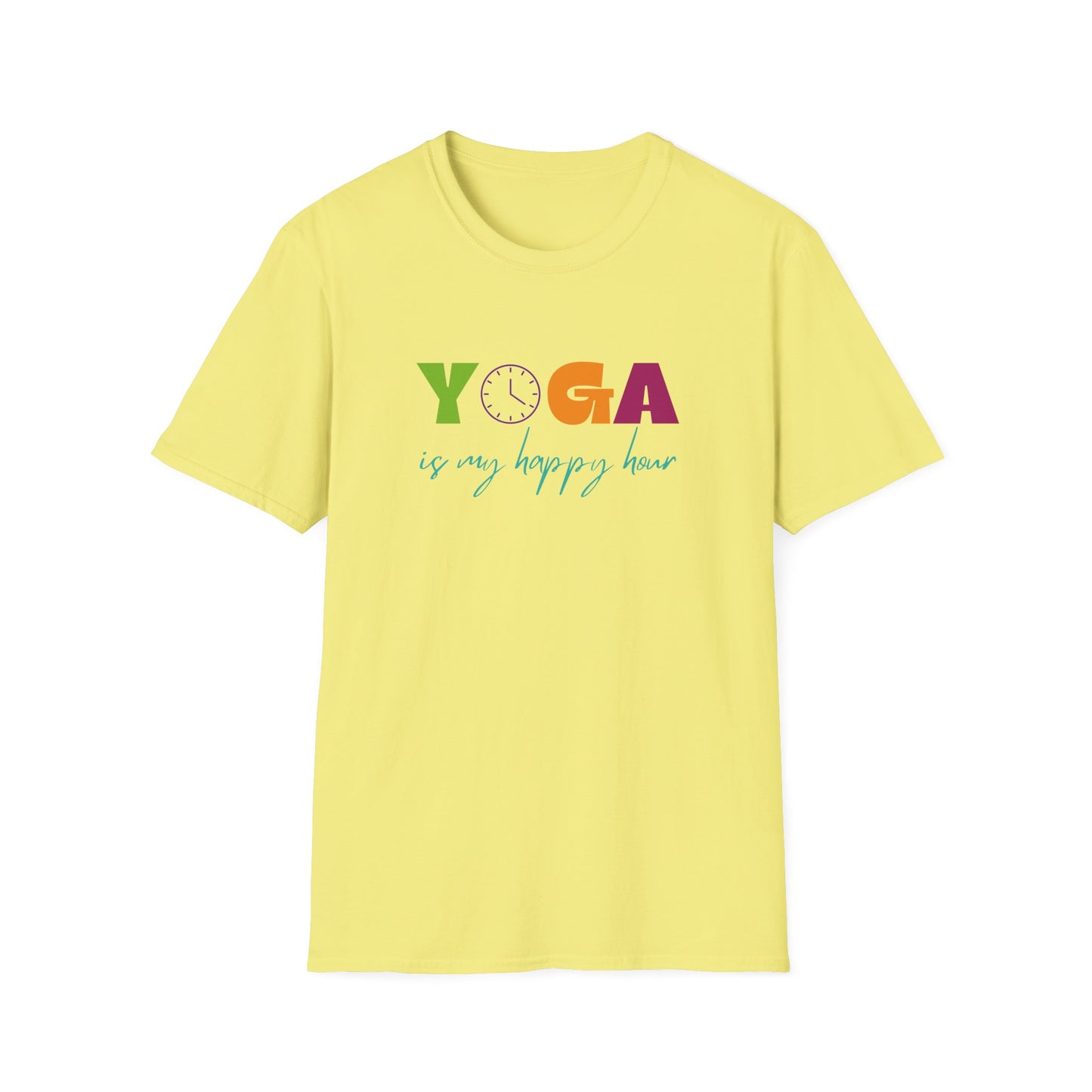 Yoga Is My Happy Hour Unisex Softstyle T-Shirt