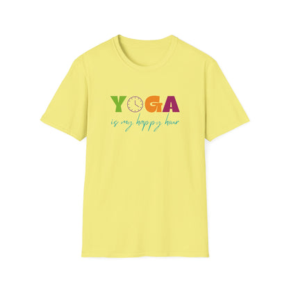 Yoga Is My Happy Hour Unisex Softstyle T-Shirt