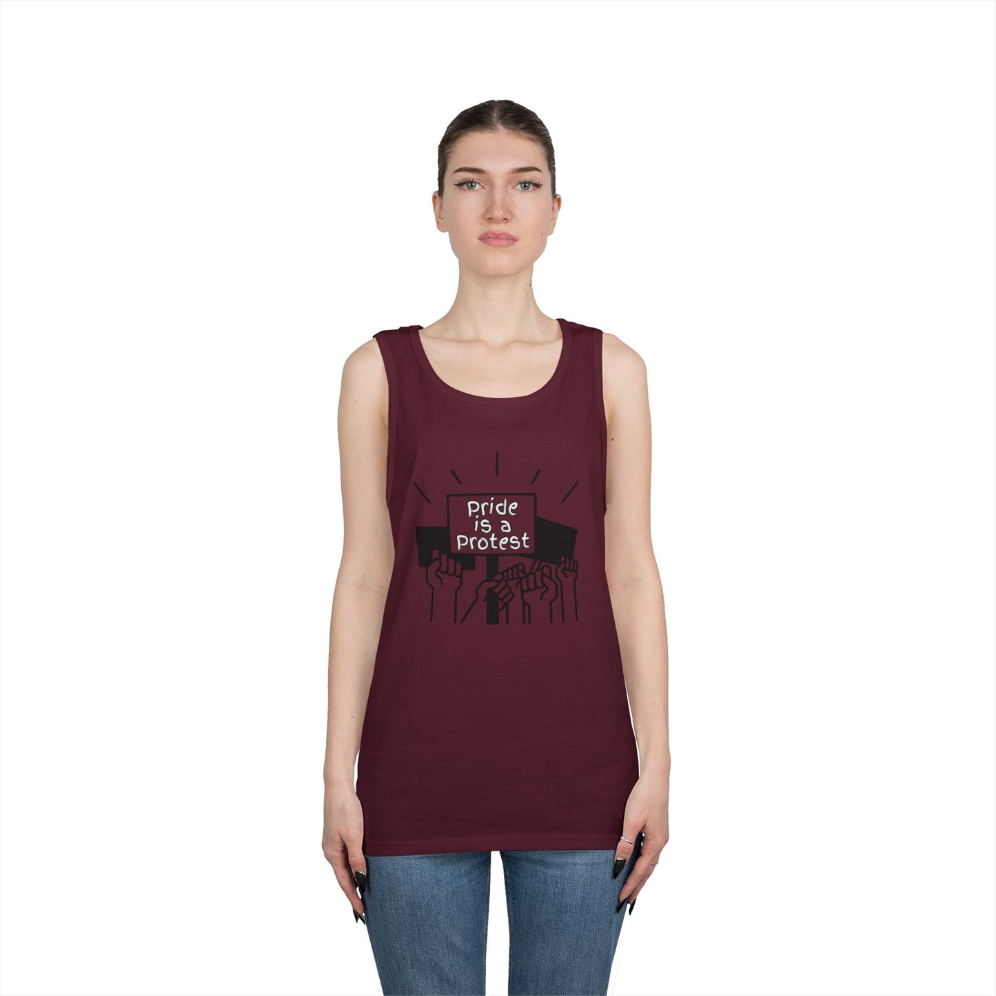 Pride Is A Protest Unisex Heavy Cotton Tank Top