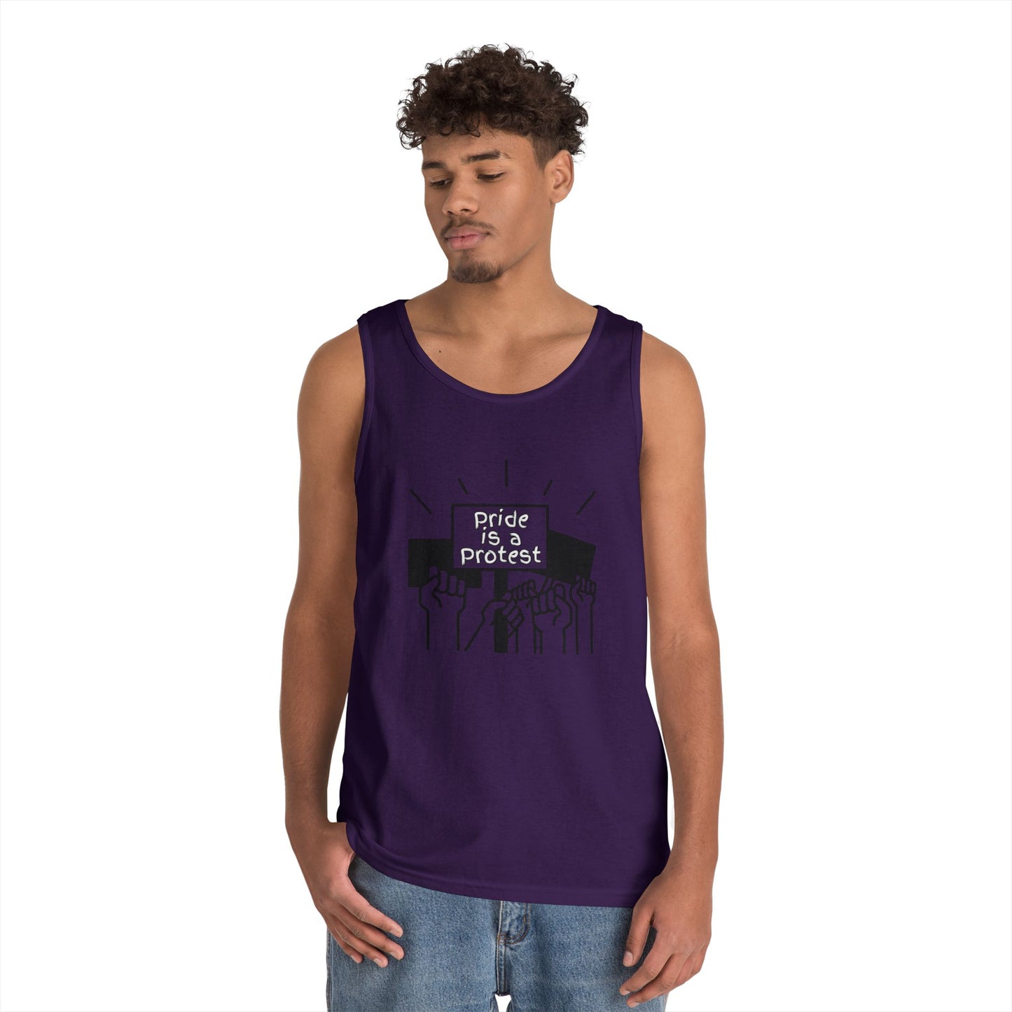 Pride Is A Protest Unisex Heavy Cotton Tank Top