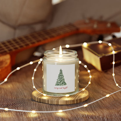 Merry and Bright Scented Candles, Coconut Apricot Wax (4oz, 9oz)