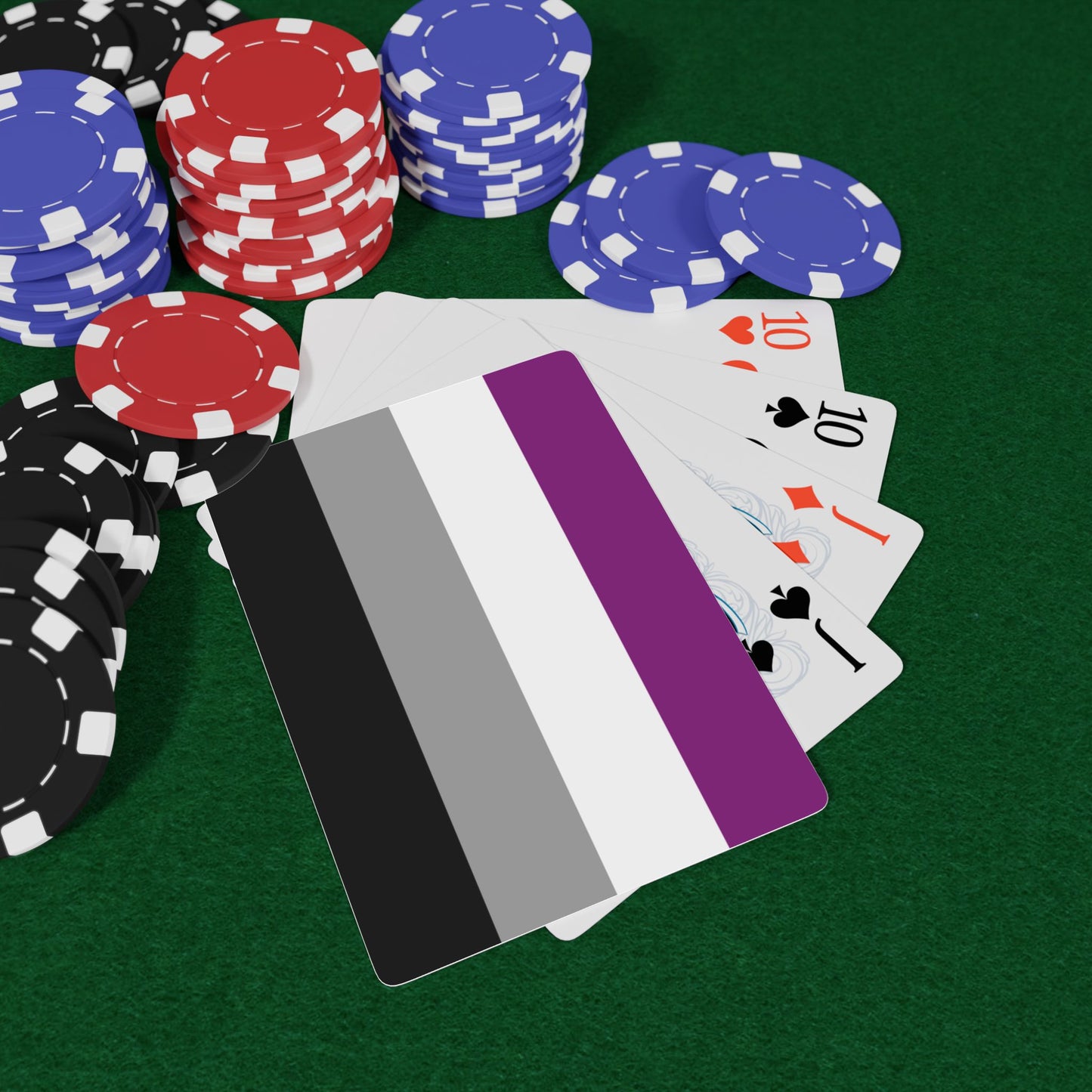 Asexual Pride Flag Playing Cards