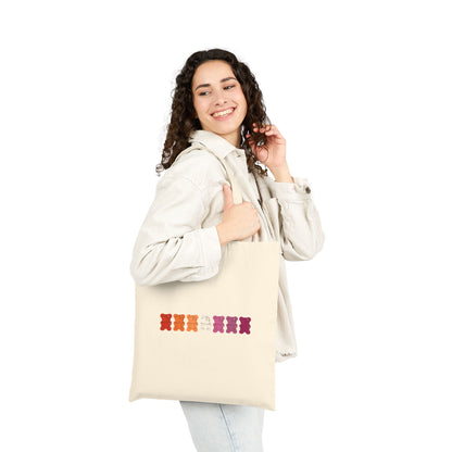 Lesbian Pride Gummy Bears Canvas Tote