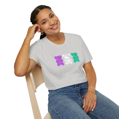 Genderqueer Pride Gummy Bears Unisex Softstyle T-Shirt