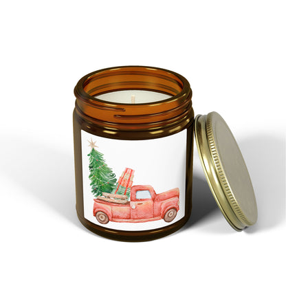Old Red Truck Scented Candles, Coconut Apricot Wax (4oz, 9oz)