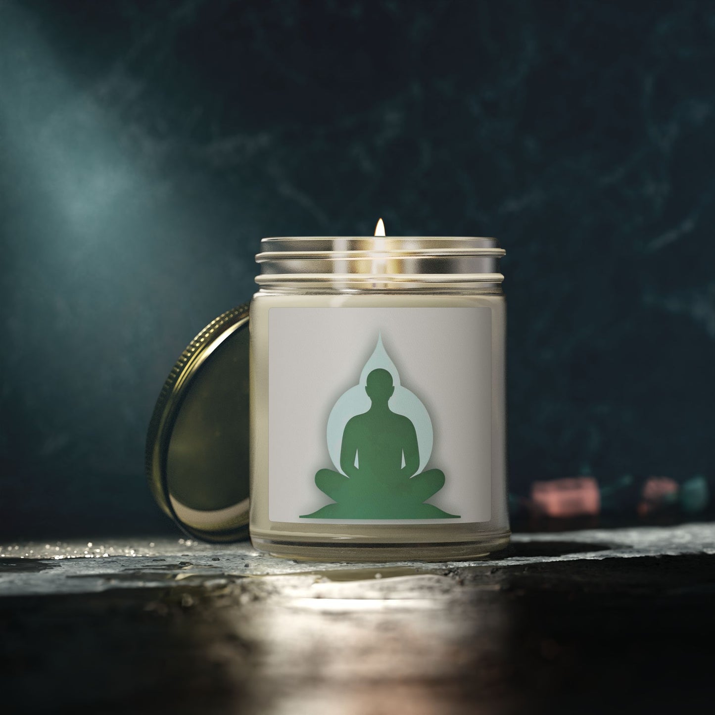 Yoga Mindful Meditation Scented Candles, Coconut Apricot Wax (4oz, 9oz)