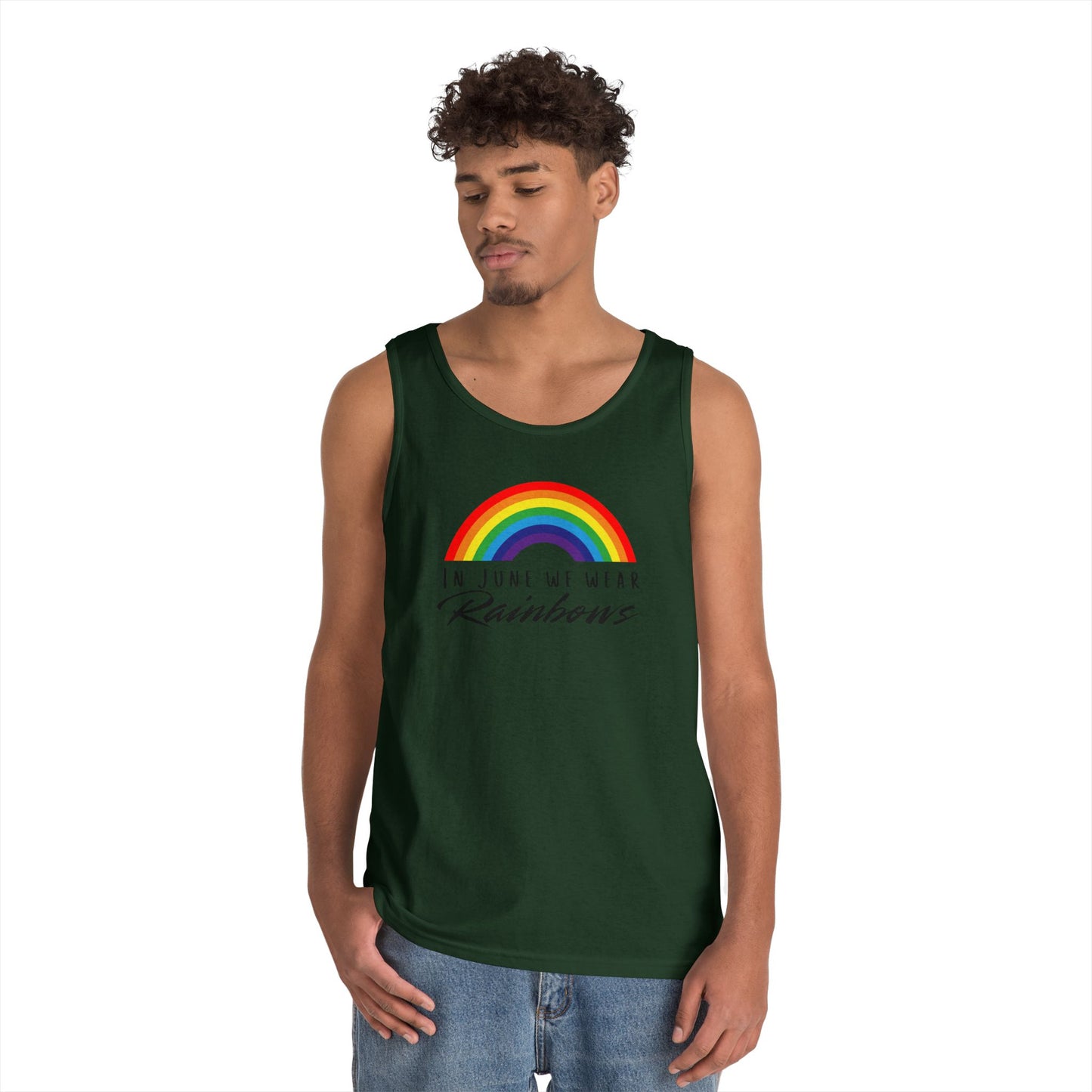 In June We Wear Rainbows Unisex Heavy Cotton Tank Top