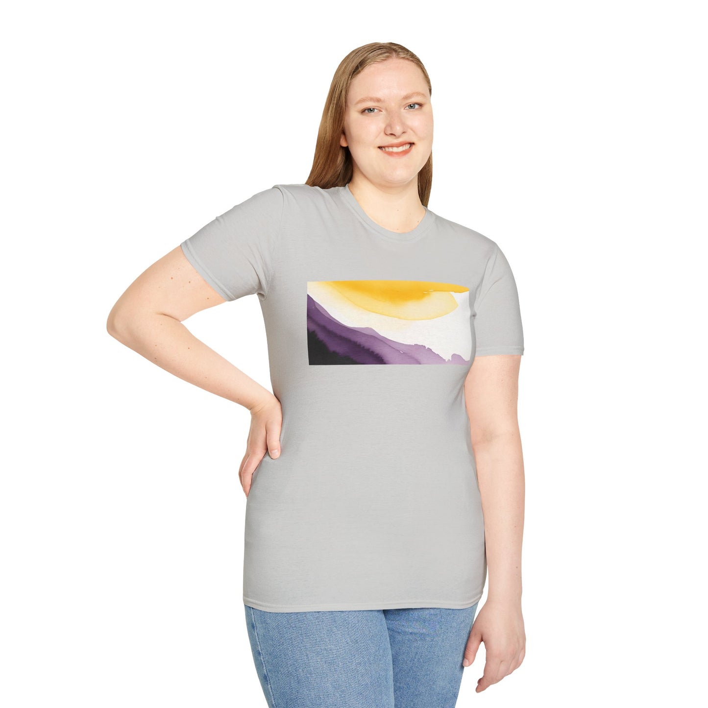 Nonbinary Pride Watercolor Unisex Softstyle T-Shirt
