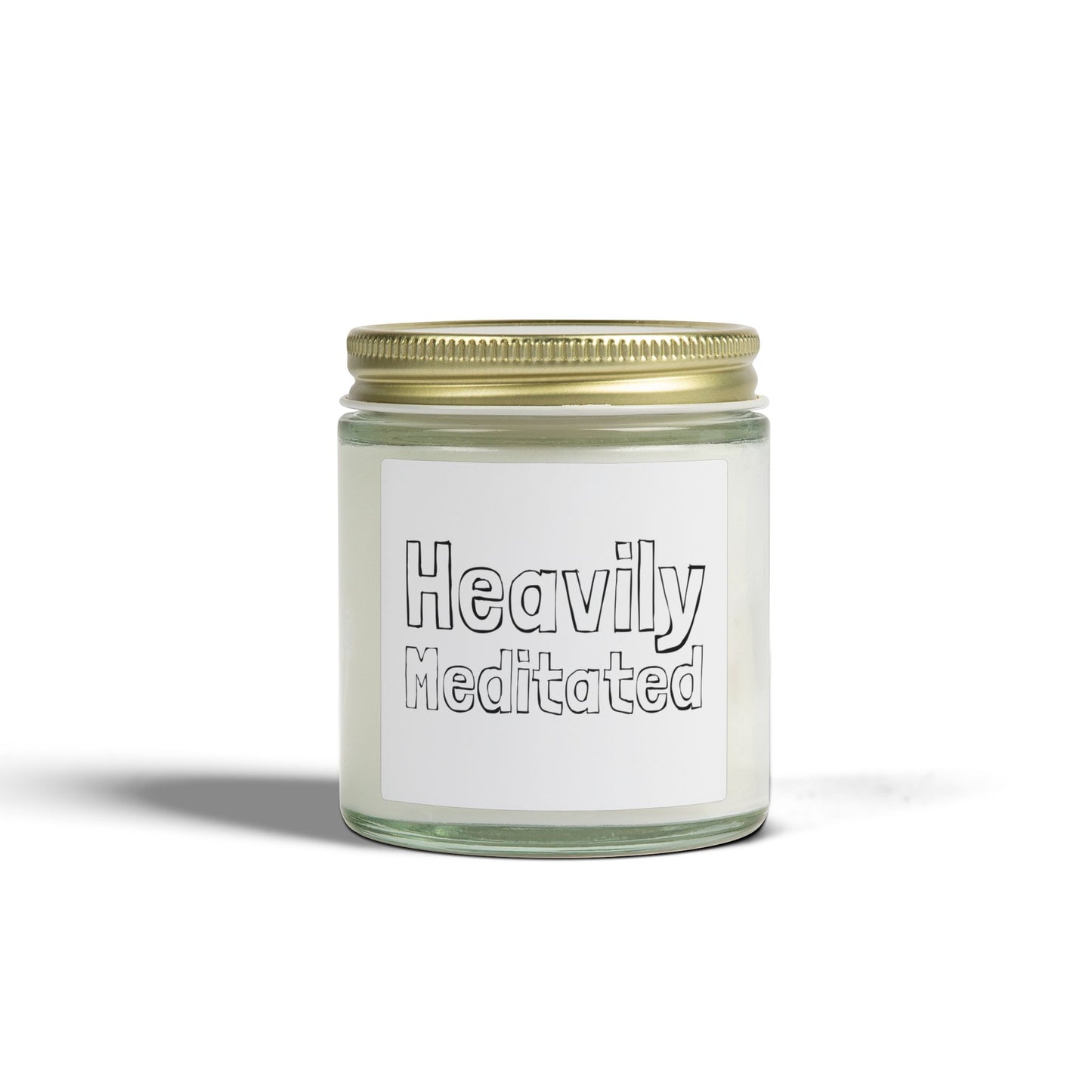 Heavily Meditated Scented Candles, Coconut Apricot Wax (4oz, 9oz)