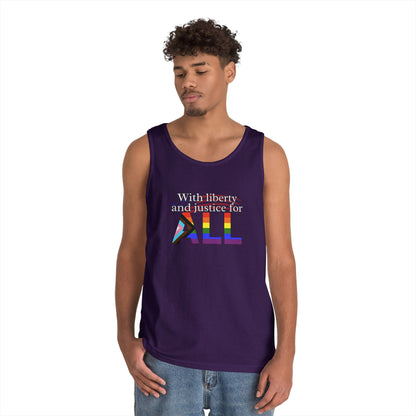 With Liberty and Justice for ALL Unisex Heavy Cotton Tank Top
