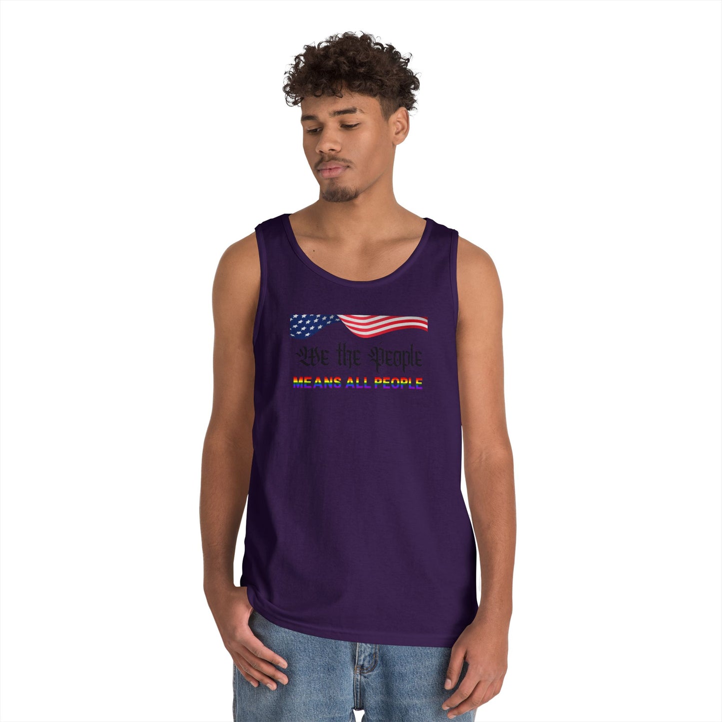We the People Means All People Unisex Heavy Cotton Tank Top