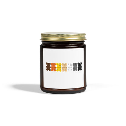 Bear Pride Gummy Bear Scented Candles, Coconut Apricot Wax (4oz, 9oz)