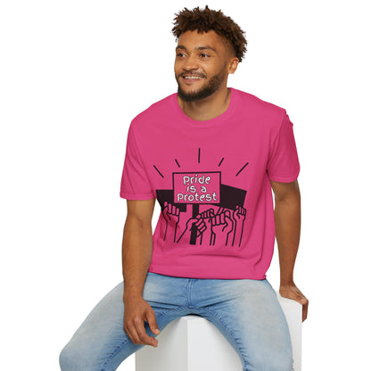 Pride Is A Protest Unisex Softstyle T-Shirt