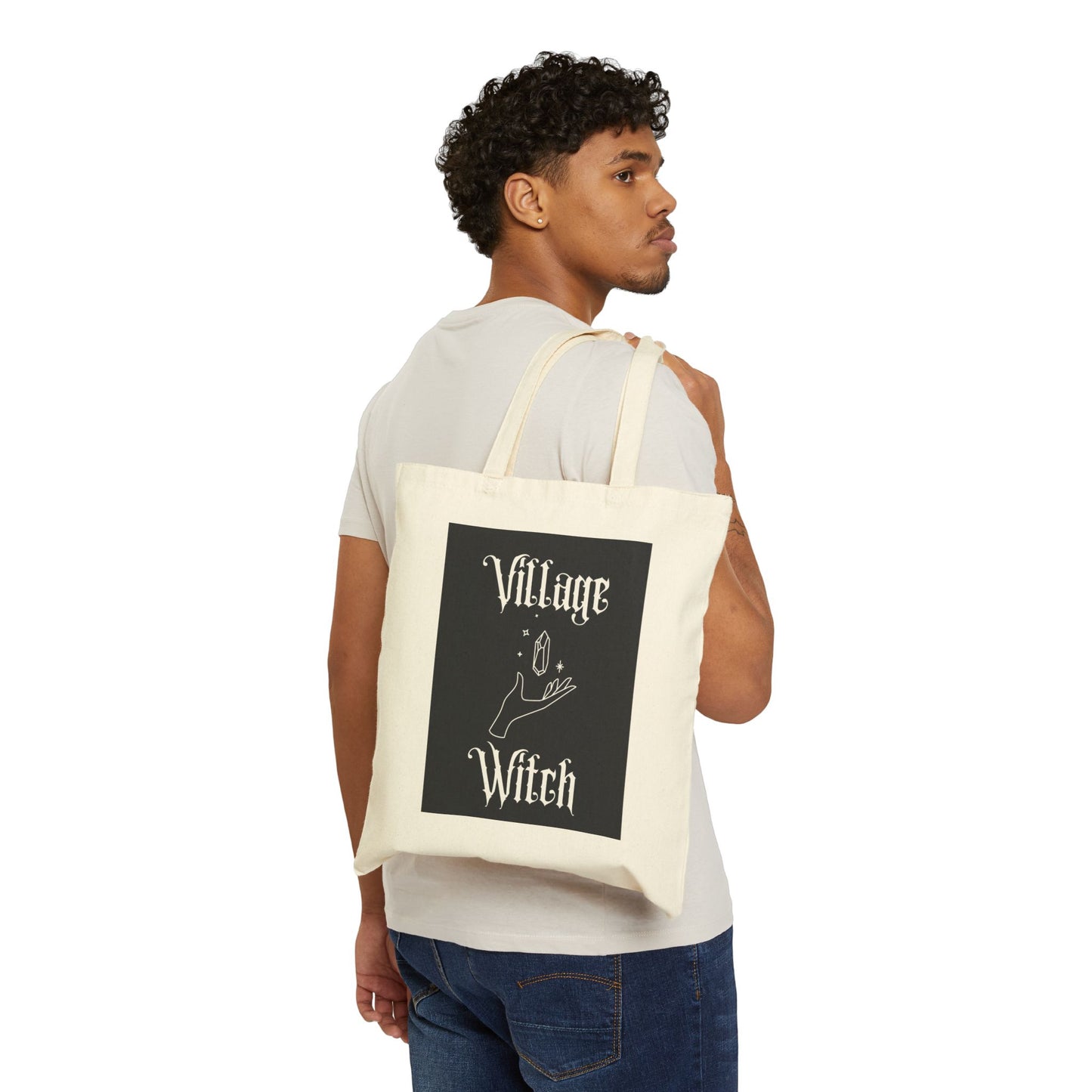 Village Witch Cotton Canvas Tote Bag