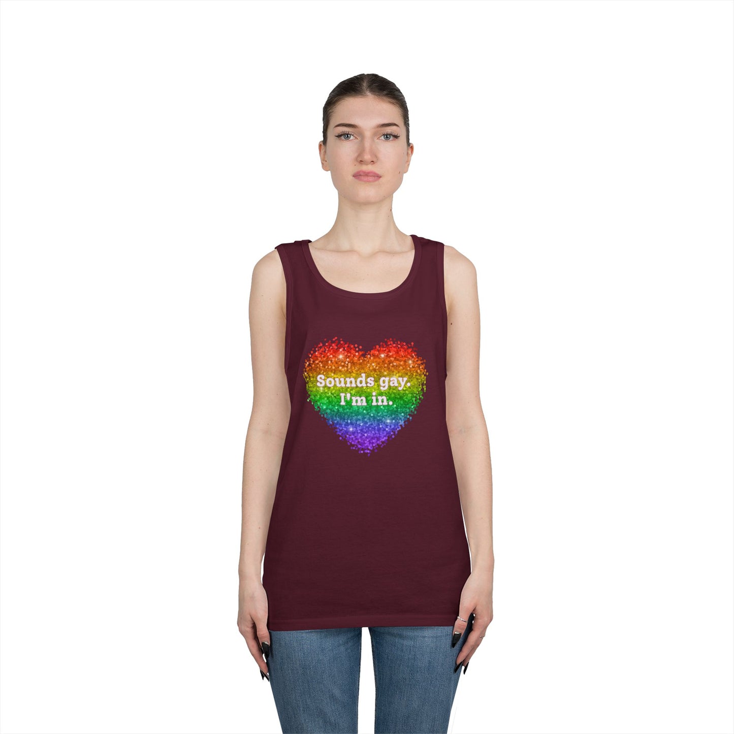 Sounds Gay I'm In Unisex Heavy Cotton Tank Top