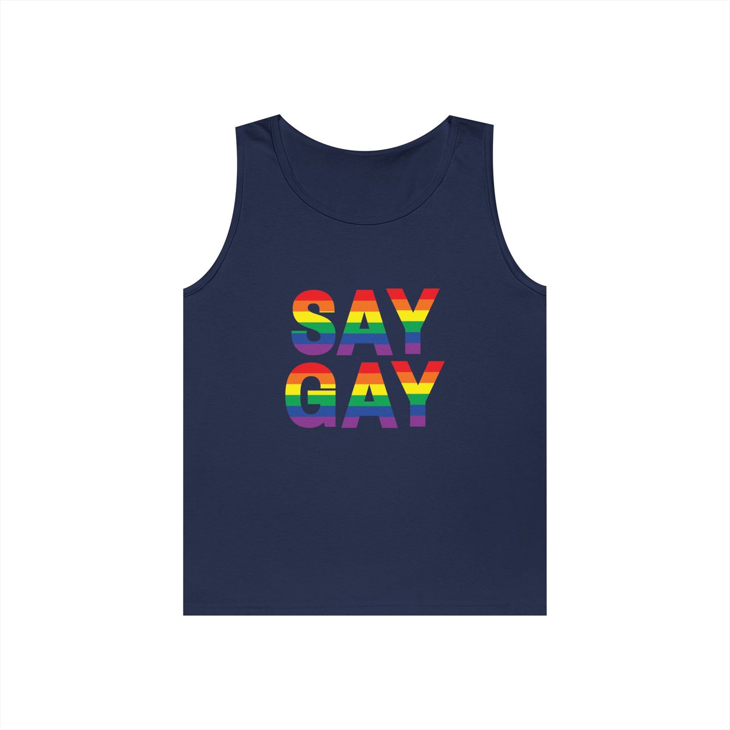 Say Gay Unisex Heavy Cotton Tank Top