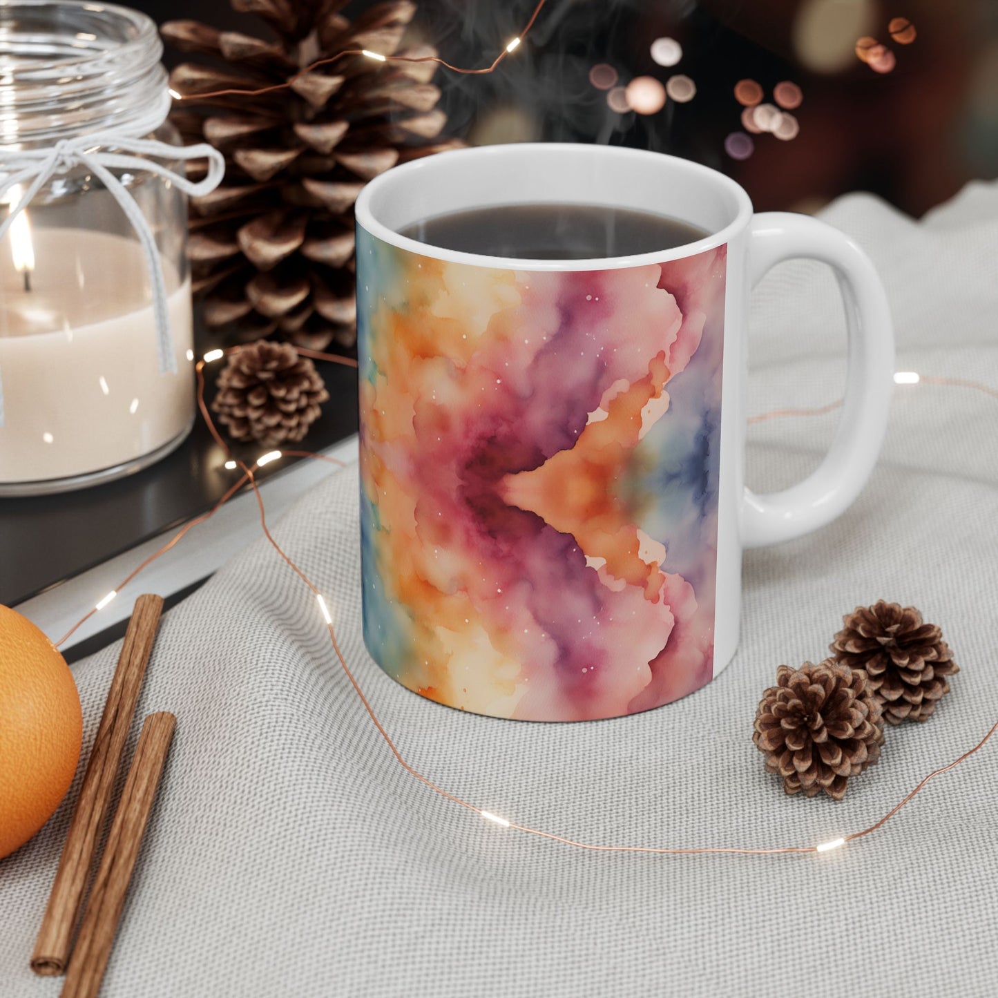 Watercolor Galaxy Ceramic Mug, (11oz, 15oz)