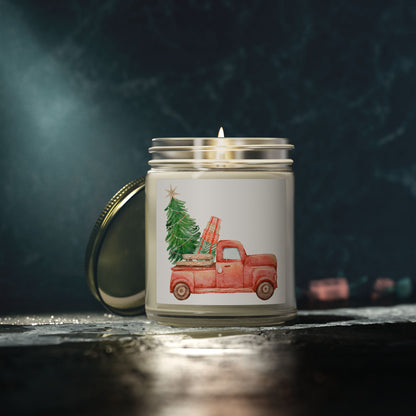 Old Red Truck Scented Candles, Coconut Apricot Wax (4oz, 9oz)