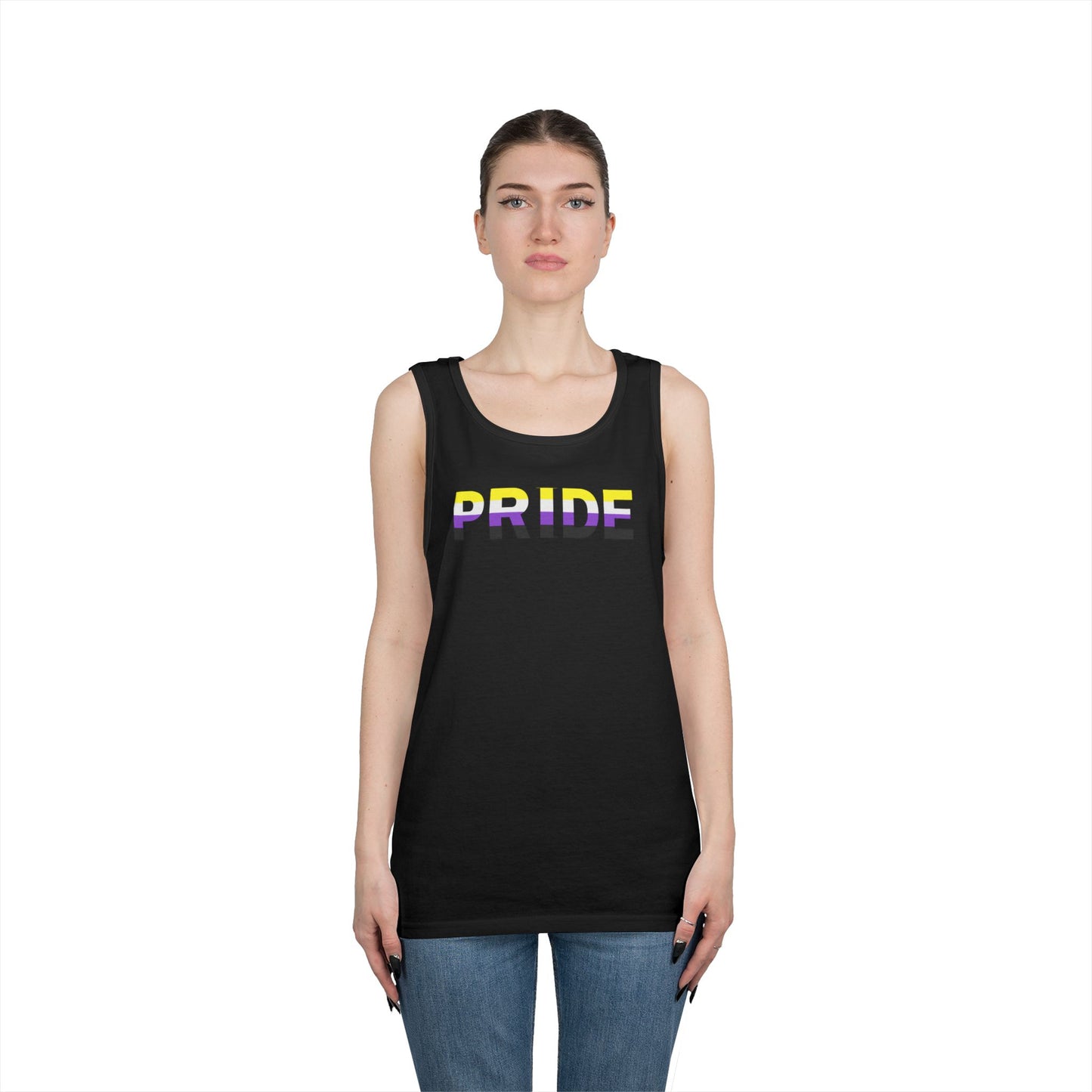 Nonbinary PRIDE Unisex Heavy Cotton Tank Top