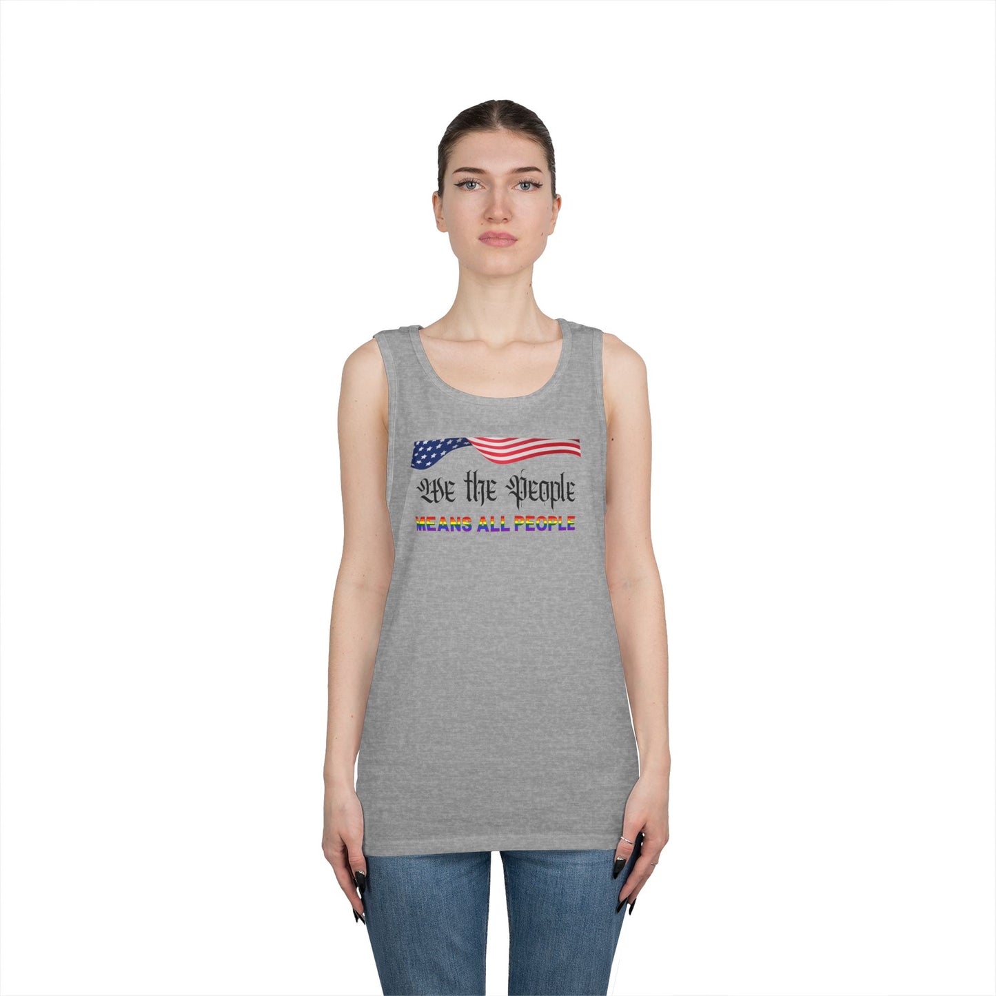 We the People Means All People Unisex Heavy Cotton Tank Top