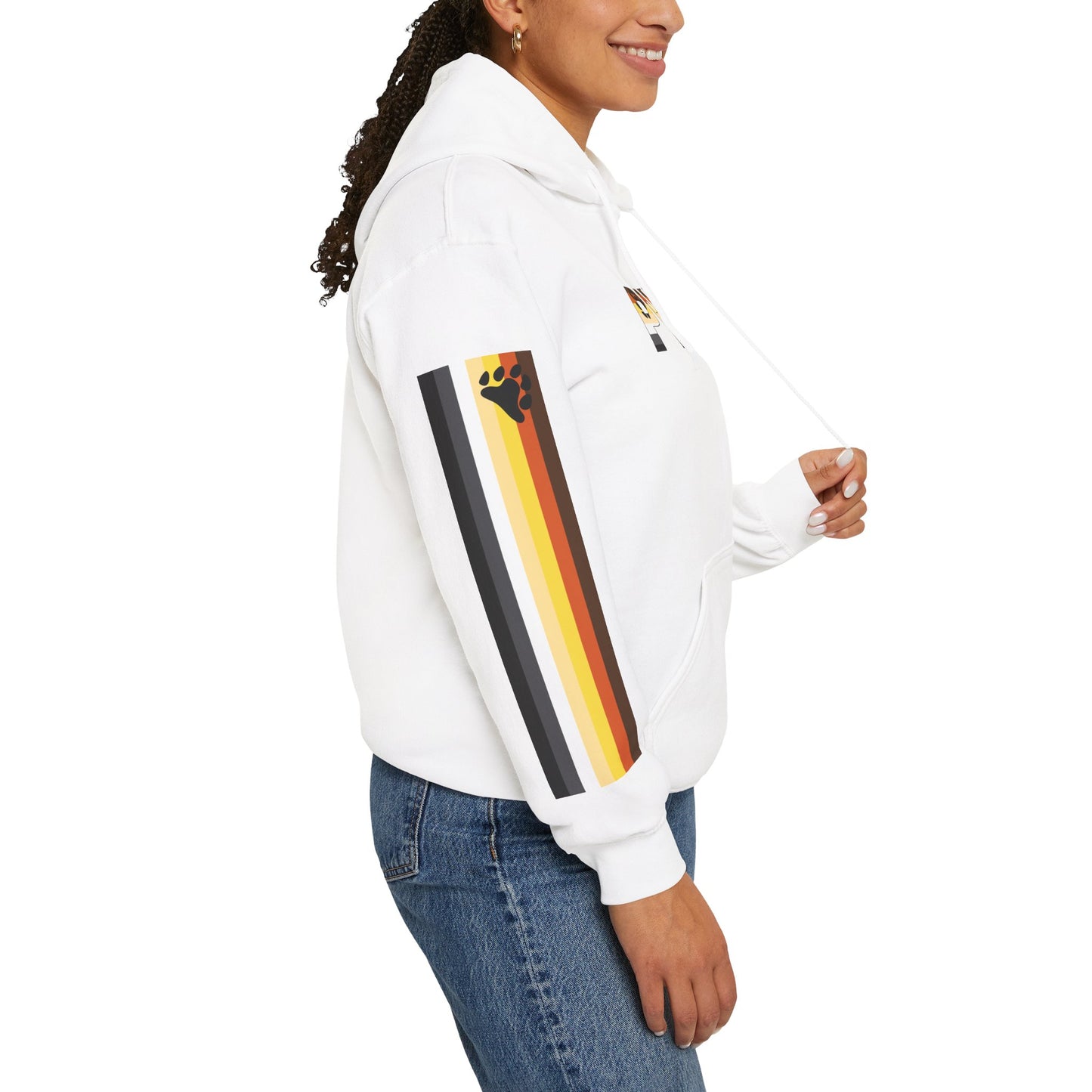 Bear Pride Flag Sleaves Unisex Heavy Blend™ Hooded Sweatshirt