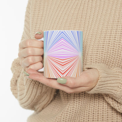 Fractal Rainbow Ceramic Mug, (11oz, 15oz)
