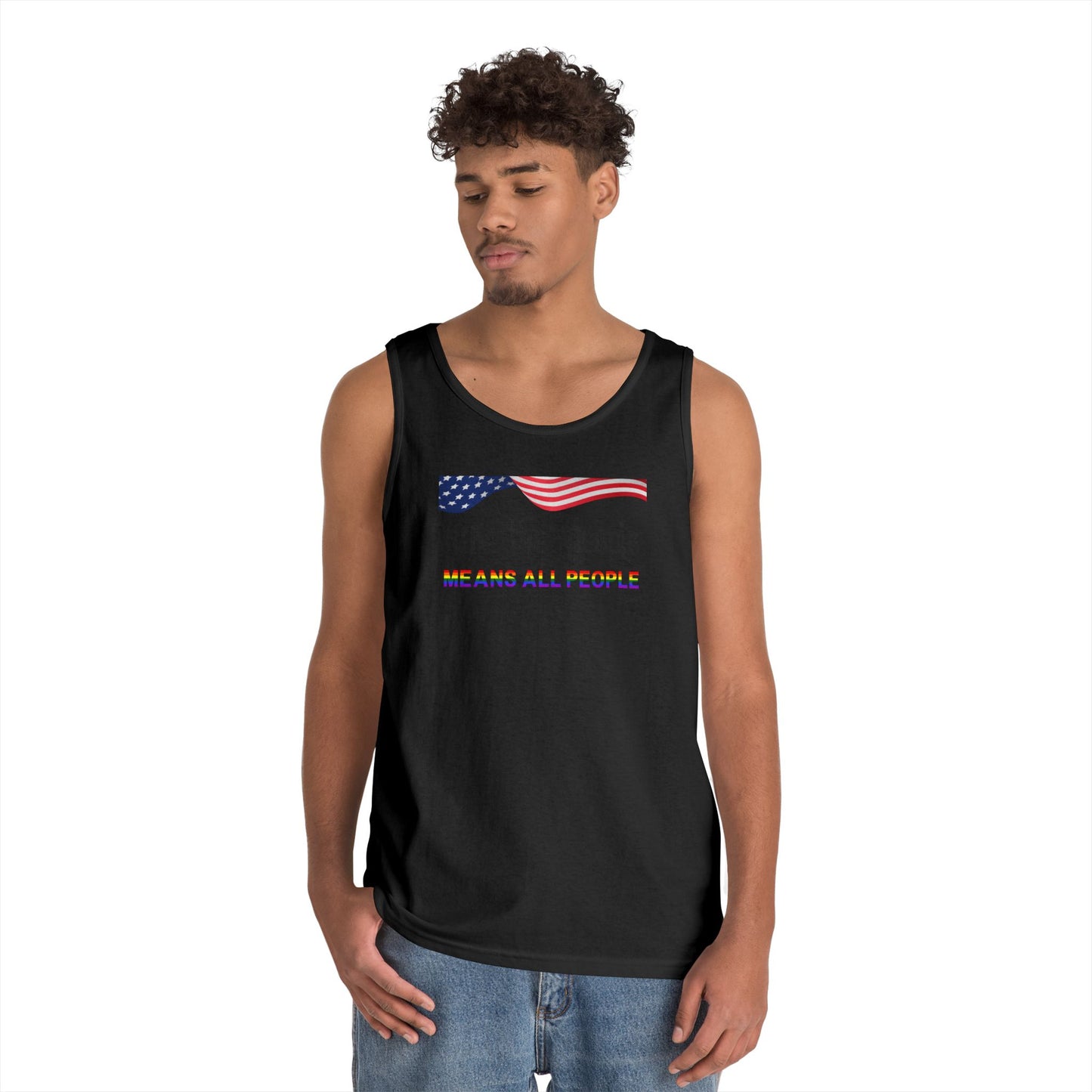 We the People Means All People Unisex Heavy Cotton Tank Top